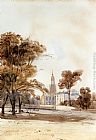 Thomas Shotter Boys Canvas Paintings - St Alphage Church From The Park, Greenwich